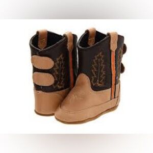 Old West baby booties soft cowboy boots western baby size 4 crib shoes